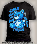 Mens Smile Thru the Pain Hip Sneaker Tee Shirt to Match J12 French Blue Big Tall Unisex