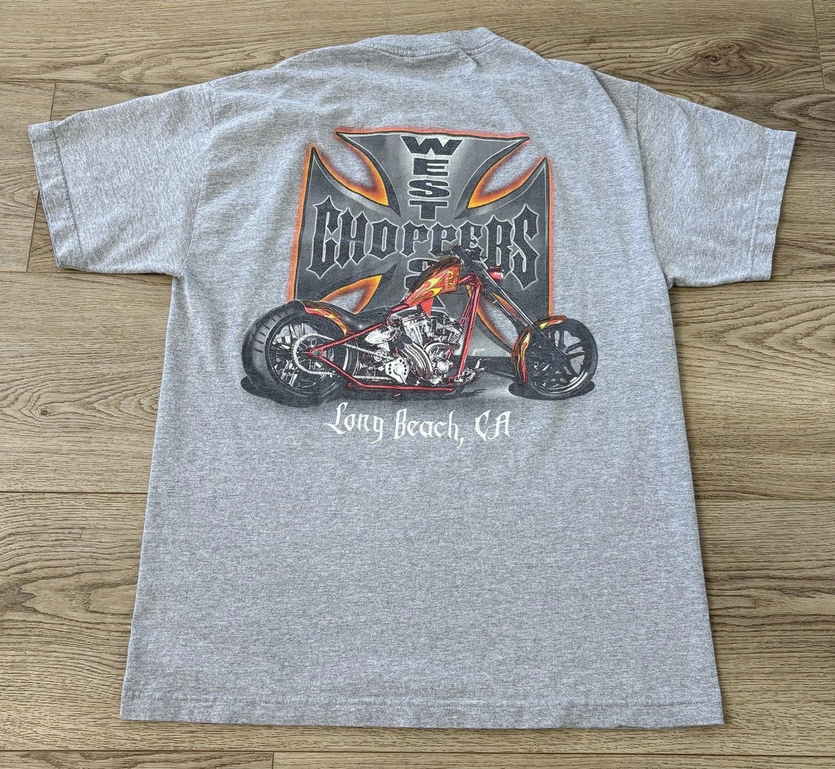 Vintage Jesse Who Mens Large West Coast Choppers Long Beach CA Y2K Gray Unisex