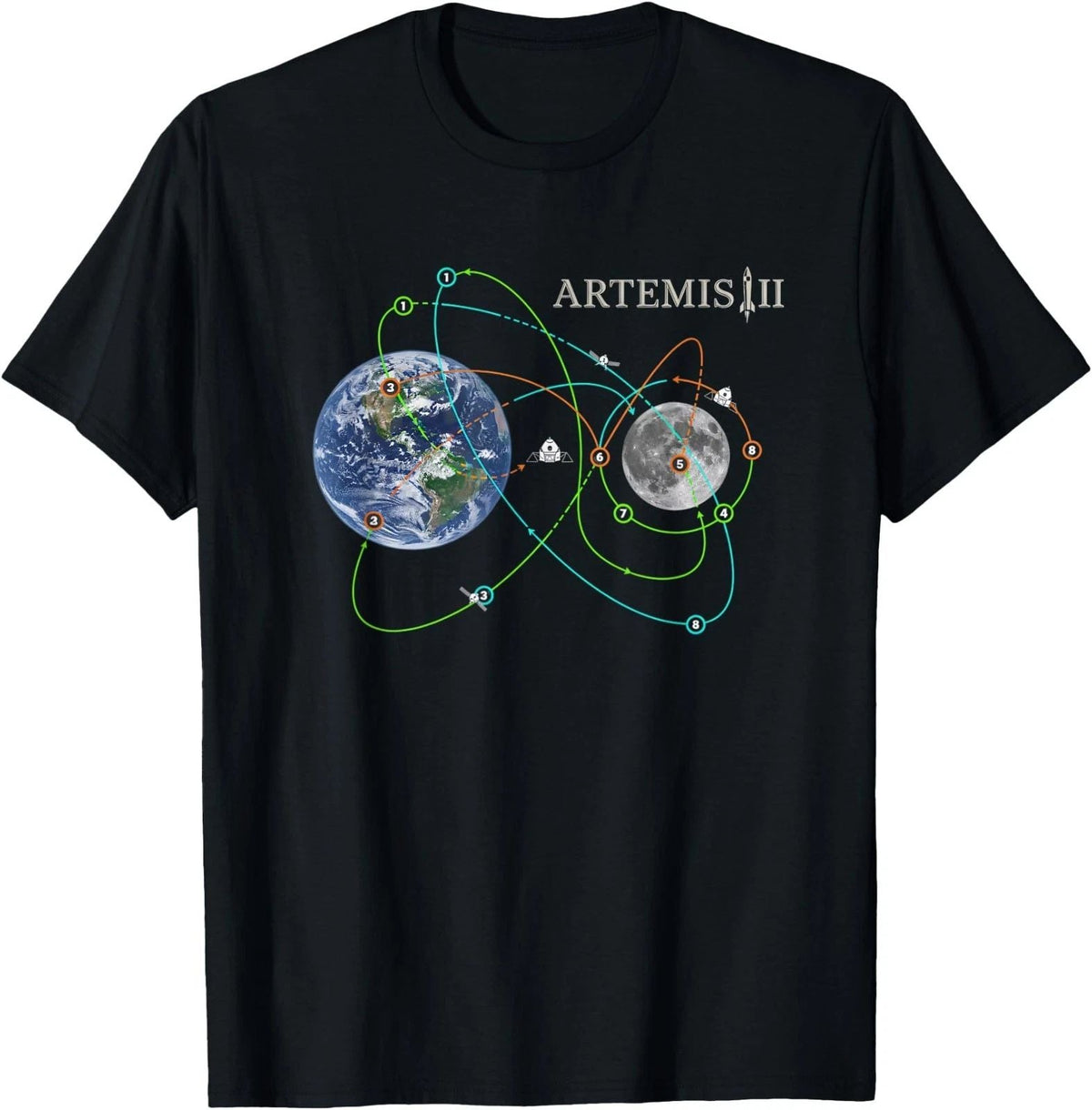 Artemis Ii Mission Patch Style Space Exploration Rock Unisex ,Gildan 5000 Unisex