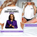 Kamala Harris Election 2024 Adult Unisex Tee "YOUR VOTE,YOUR VOICE" Unisex