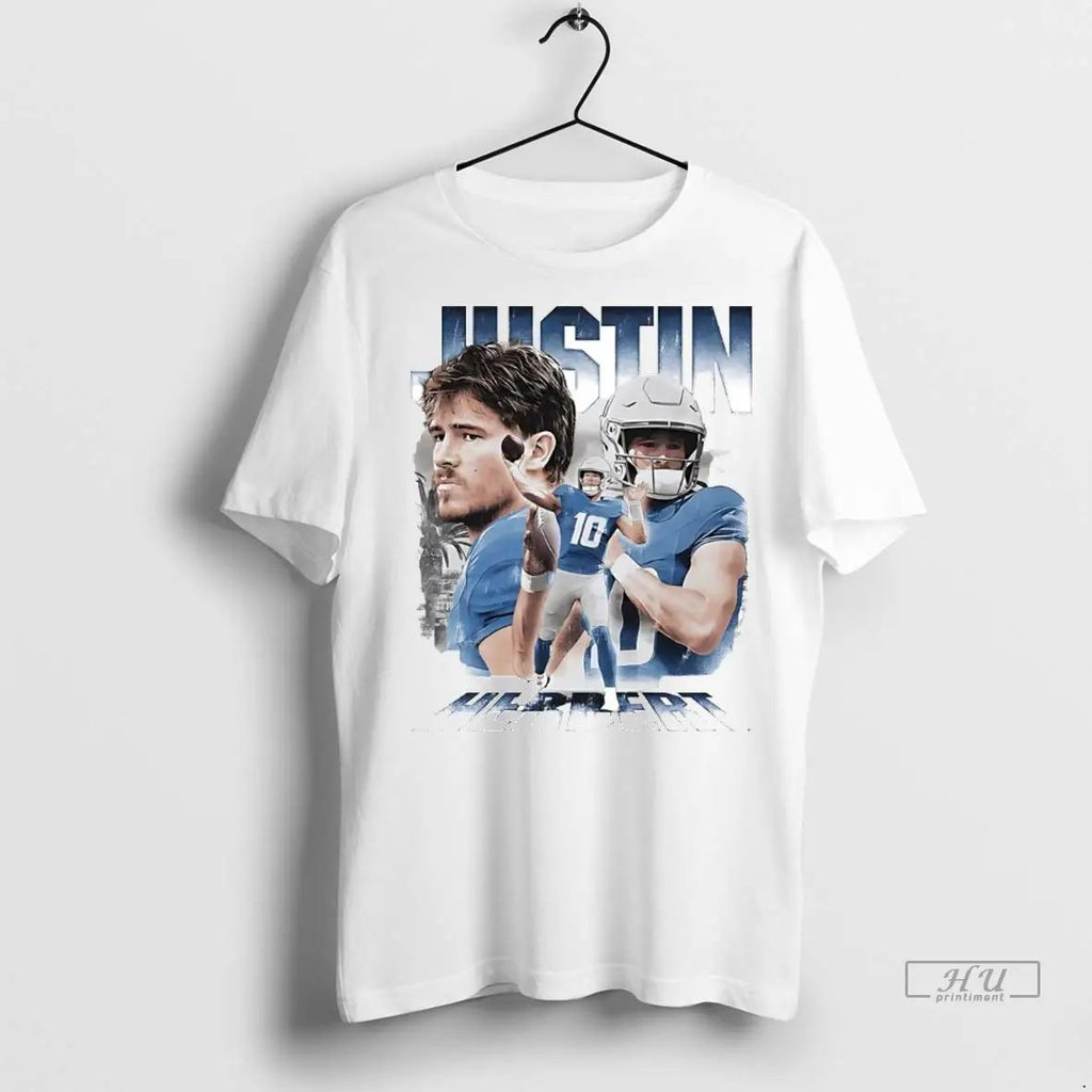 Trending Justin Herbert Picture Collage Los Angeles Chargers T Shirt Unisex
