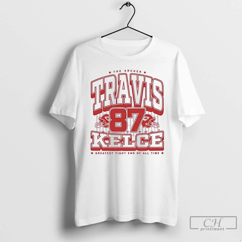 Premium Travis Kelce Max Collegiate T Shirts Unisex