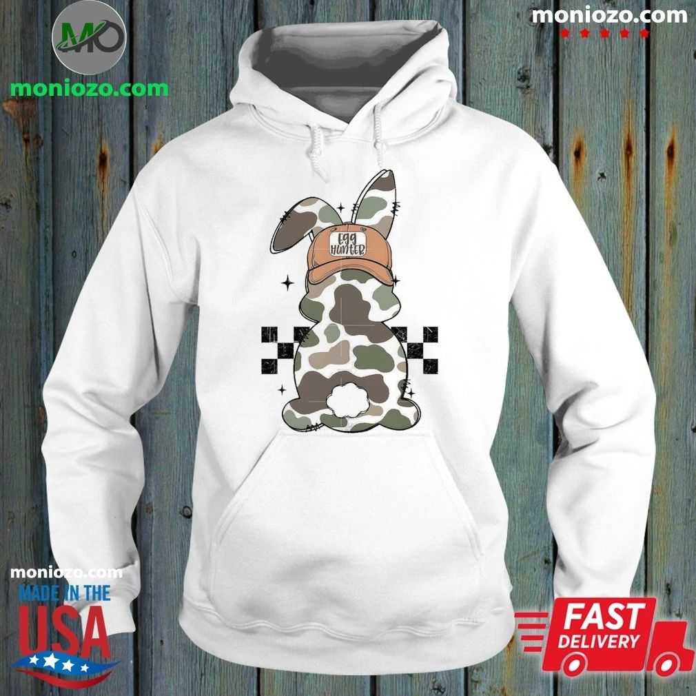 Camo Bunny Egg Hunt Easter Shirt Unisex