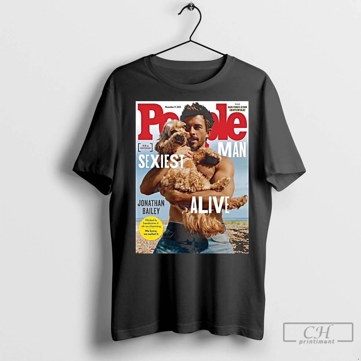 Premium Jonathan Bailey People Magazines 2025 Sexiest Man Alive Long Sleve Unisex