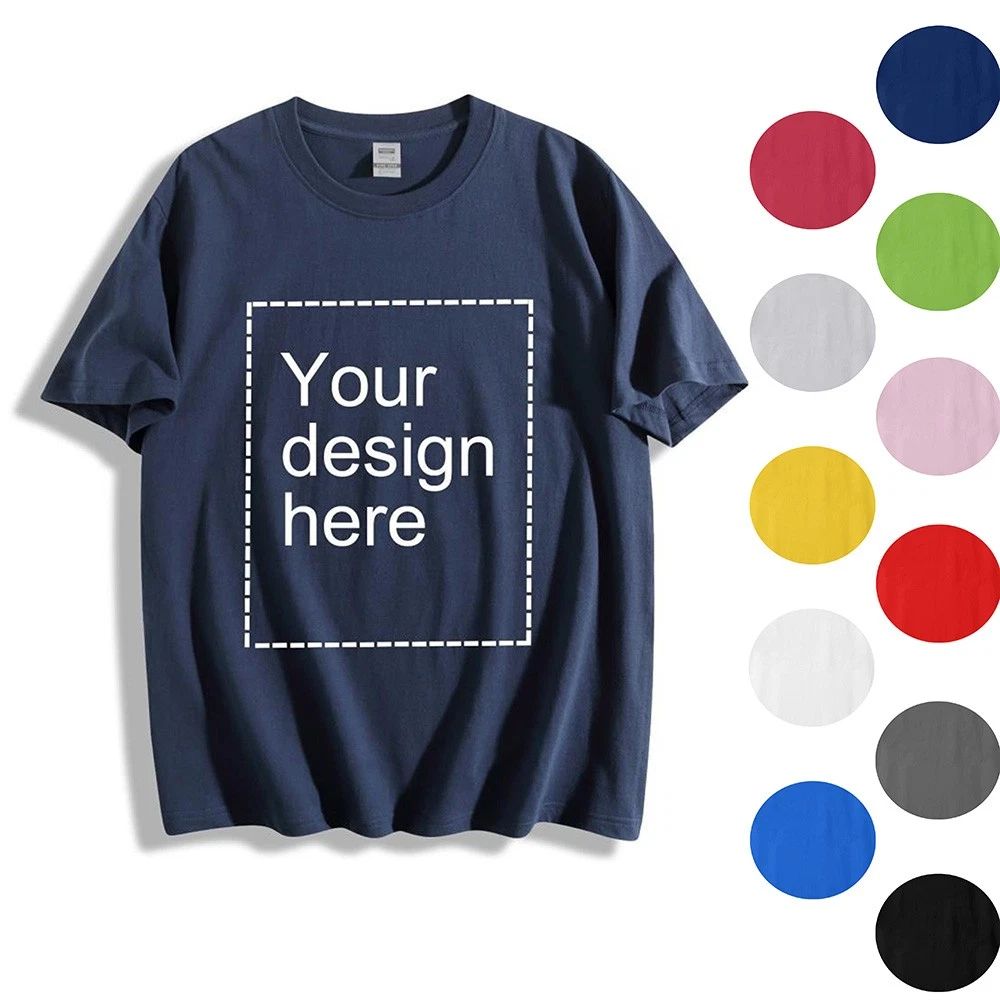 100% Cotton Unisex Tee Custom Personalized Print Tshirt for Men & Women Unisex