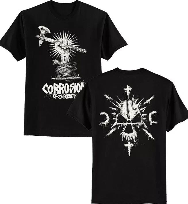 Vtg CORROSION OF CONFORMITY Band Heavy Cotton Black Shirt Unisex