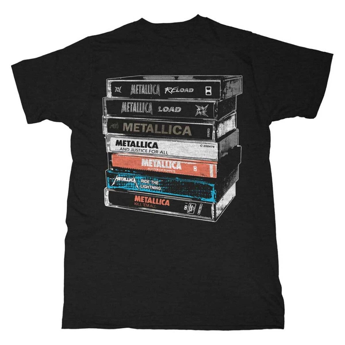 Metallica Cassettes Rock Band New Black Official Unisex