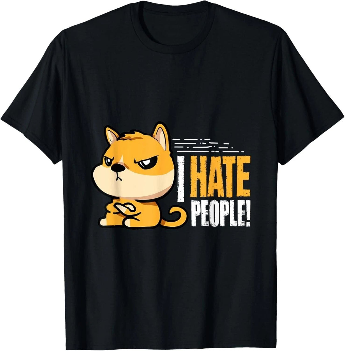 I Hate People Funny Sarcastic Dog Lover Unisex