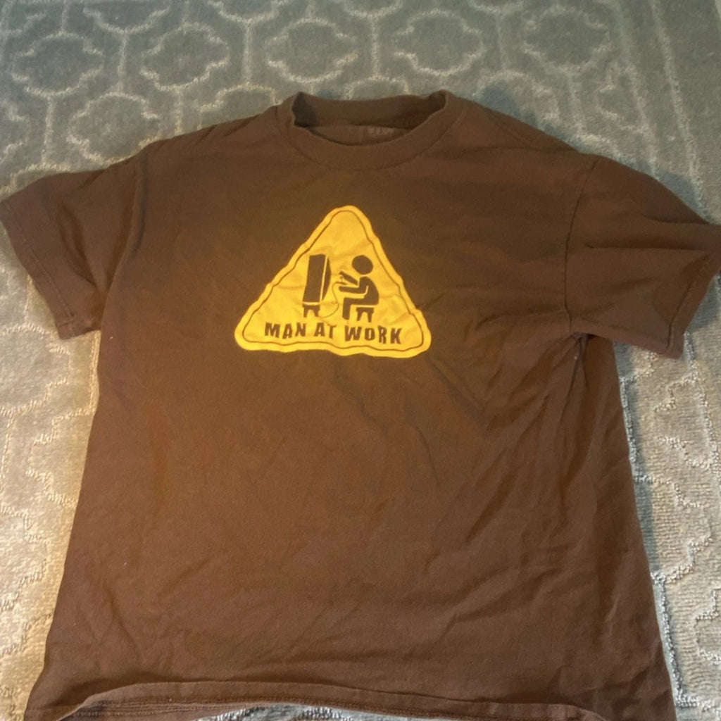 Graphic Oversized Brown Knit Crew Neck Short Sleeve Adults Teens Unisex