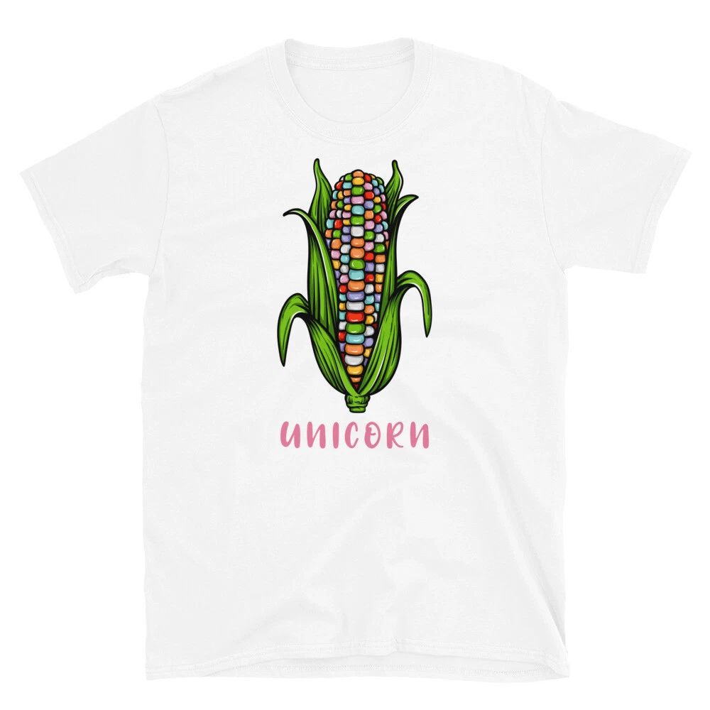 Unicorn Fantasy Rainbow Corn on the Cob Legendary Short-Sleeve Unisex Unisex