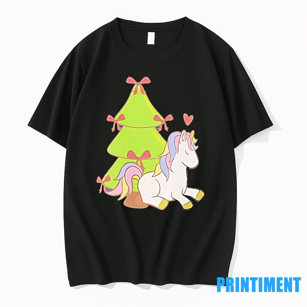 Sleeping Unicorn Christmas Tree Magic Tshirts Sweater Unisex