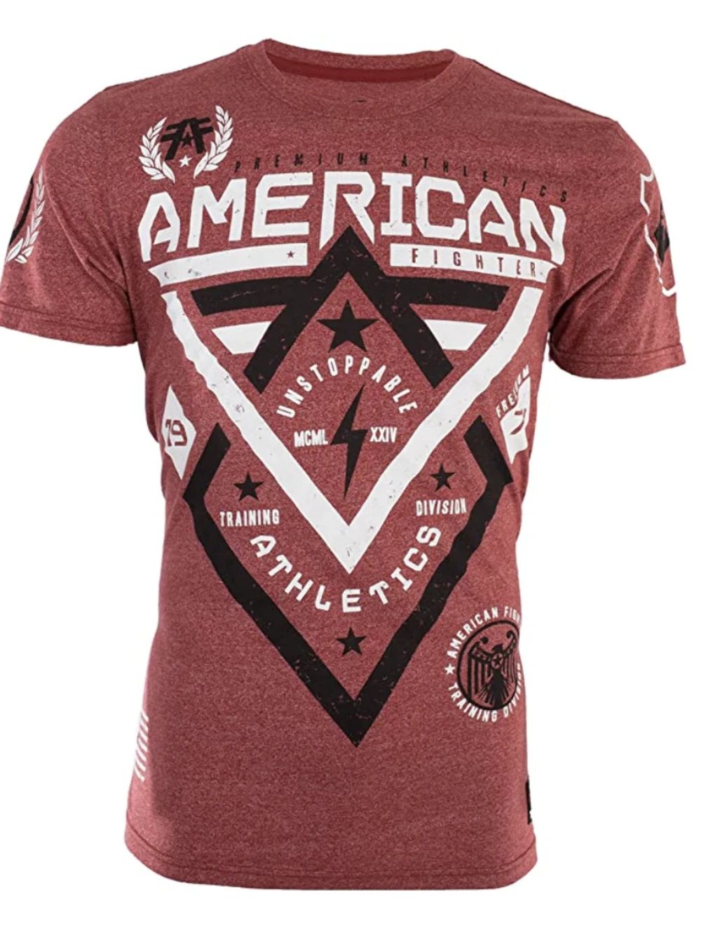 AMERICAN FIGHTER Alaska Red Black Athletic Mens Crewneck XL-2XL NWT Unisex