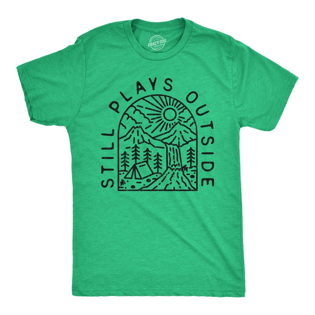 Mens Funny T Shirts Still Plays Outside Sarcastic Nature Graphic Novelty Tee for Unisex