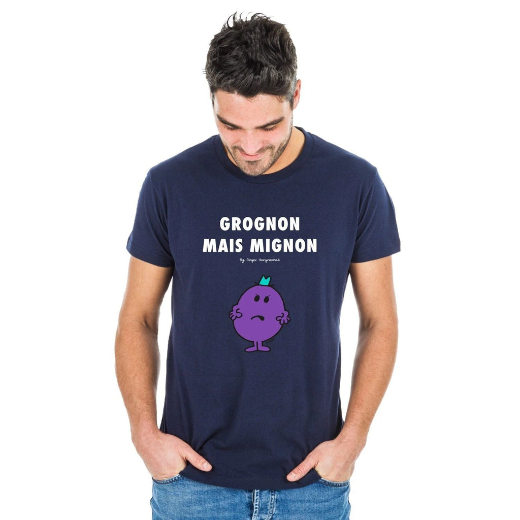 Men's Short Sleeve Grognon But Cute 2 Navy Blue Unisex