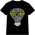 Mind Body Spirit T Shirt Yoga Meditation Fitness Wellness Graphic Tee Unisex