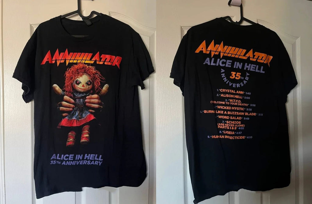 Annihilator Alice In Hell 35th Anniversary Unisex T Shirt Full Size S-5XL US2042 Unisex
