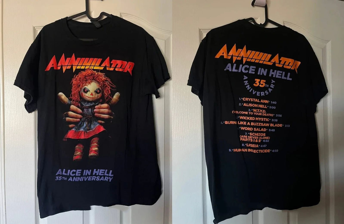 Annihilator Alice In Hell 35th Anniversary Unisex T Shirt Full Size S-5XL US2042 Unisex