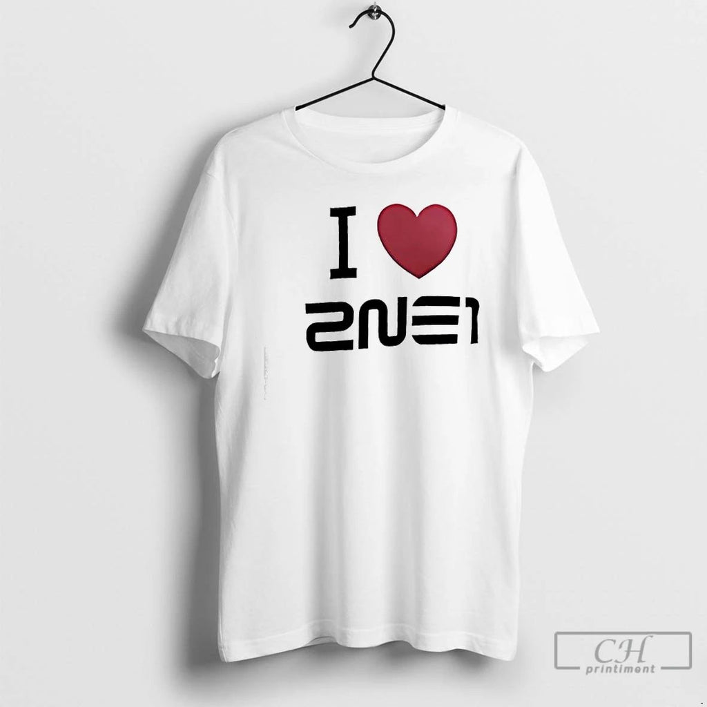 Premium I Love 2ne1 South Korean K Pop Girl T Shirts Unisex