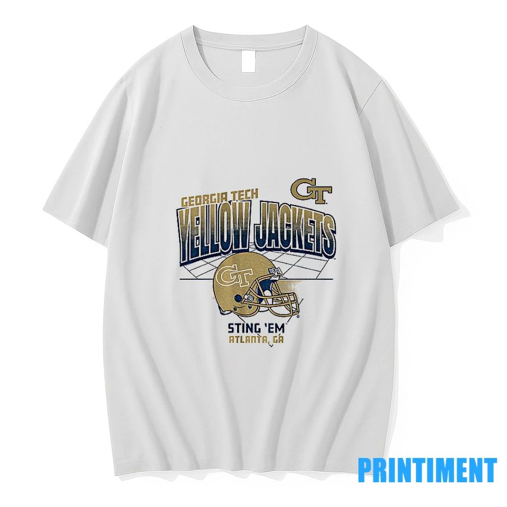 Georgia Tech Yellow Jackets Football Helmet Grid Sting Em Atlanta Ga Tshirts Sweater Unisex