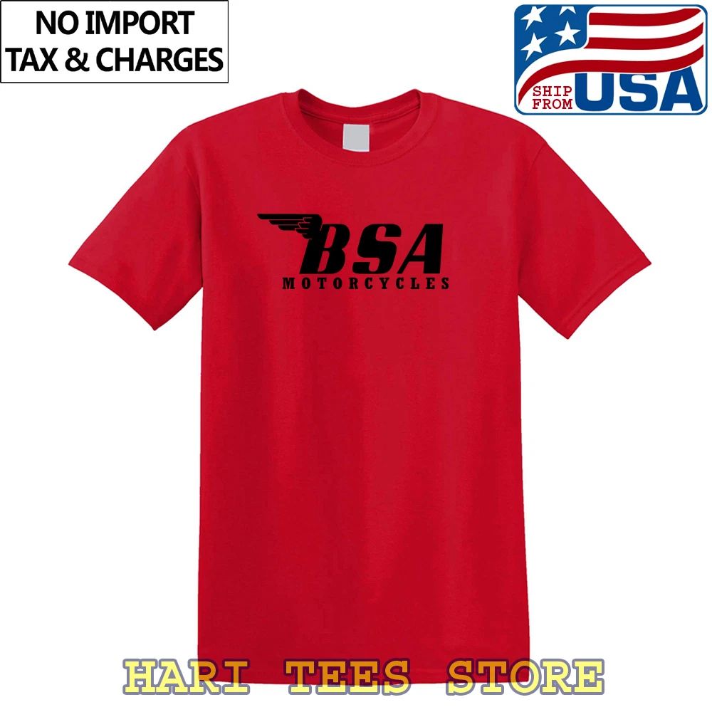 BSA Simple Motorcycles Men's Red Size S to 5XL Unisex