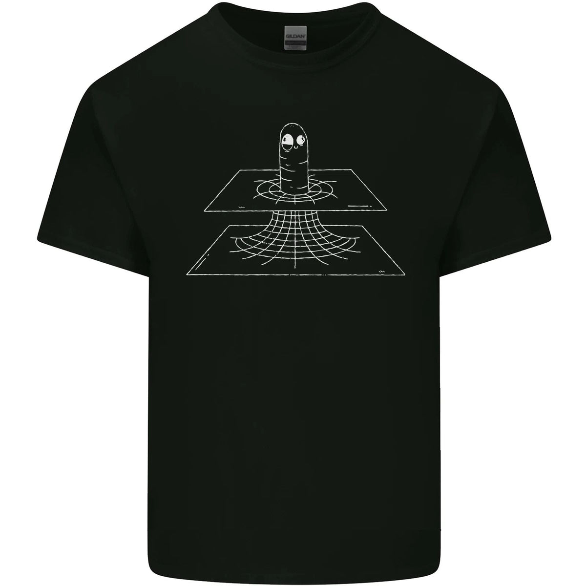 Wormhole Funny Space Worm SCI-FI Cosmos Mens Cotton Tee Top Unisex