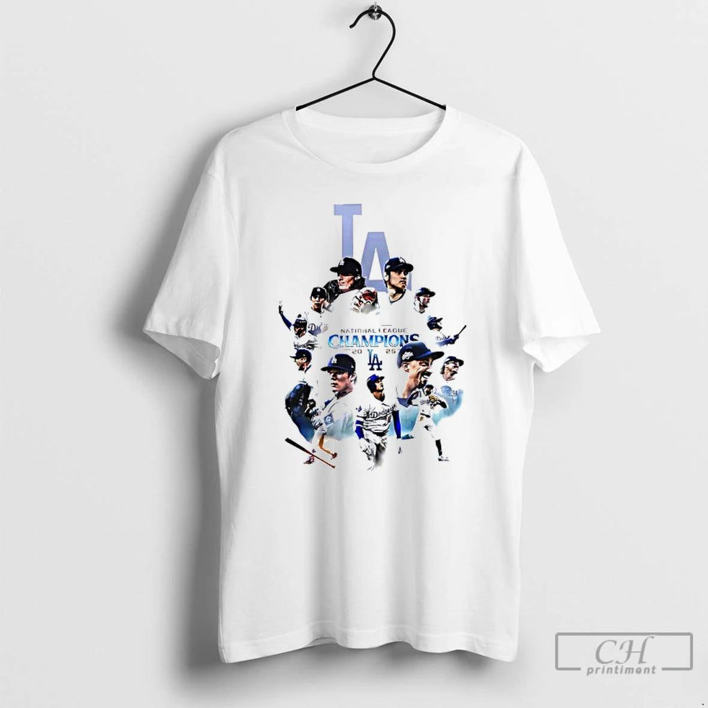 Classic Los Angeles Dodger Team National League Champions 2025 T Shirts Unisex
