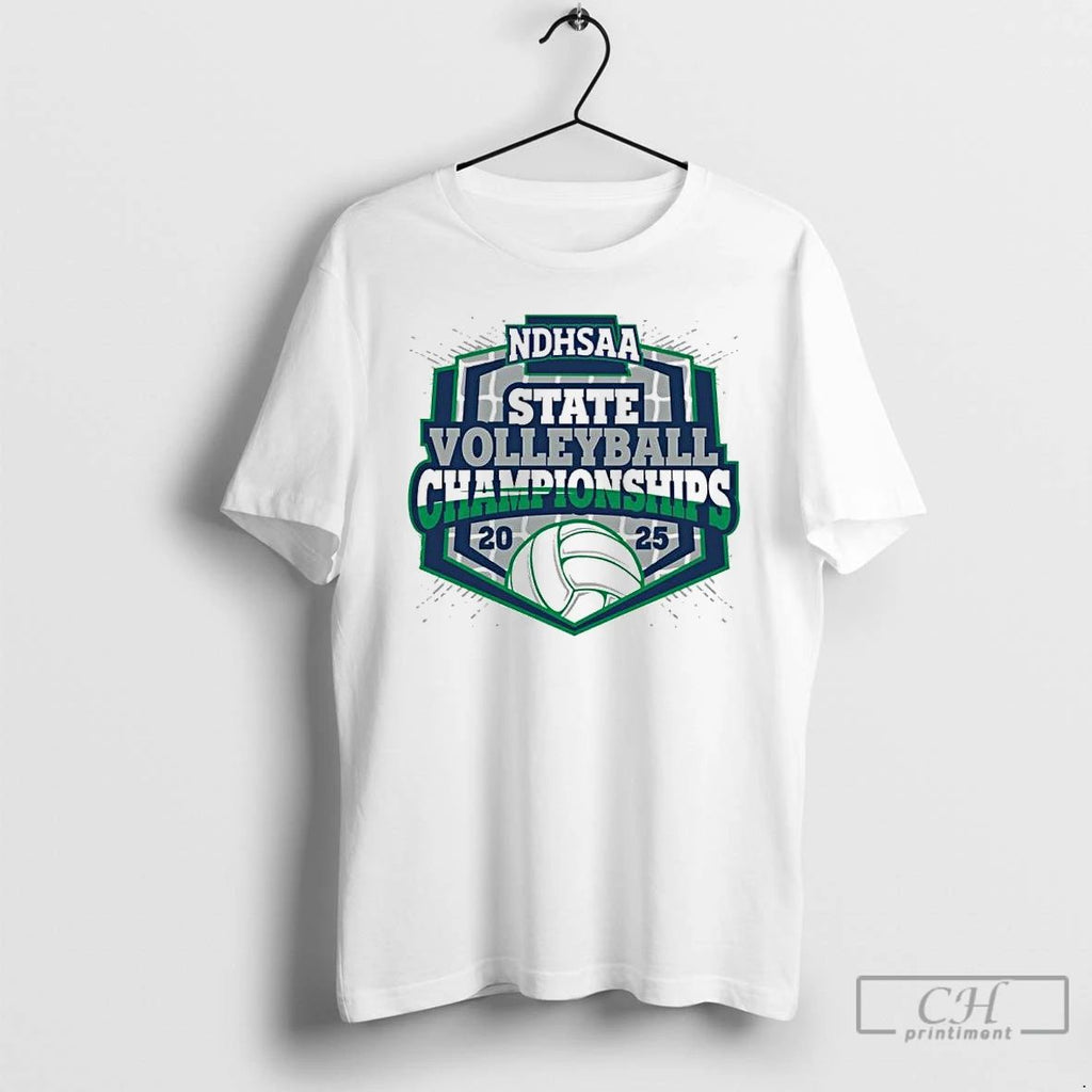 Premium 2025 Ndhsaa Volleyball State Tournament Championships Logo T Shirts Unisex