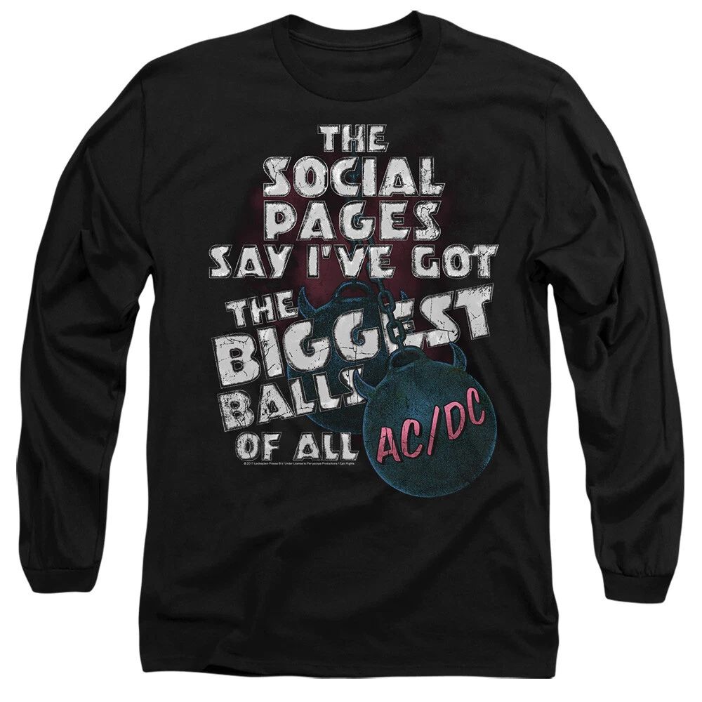 ACDC Big Balls Mens Long Sleeve , Black Unisex