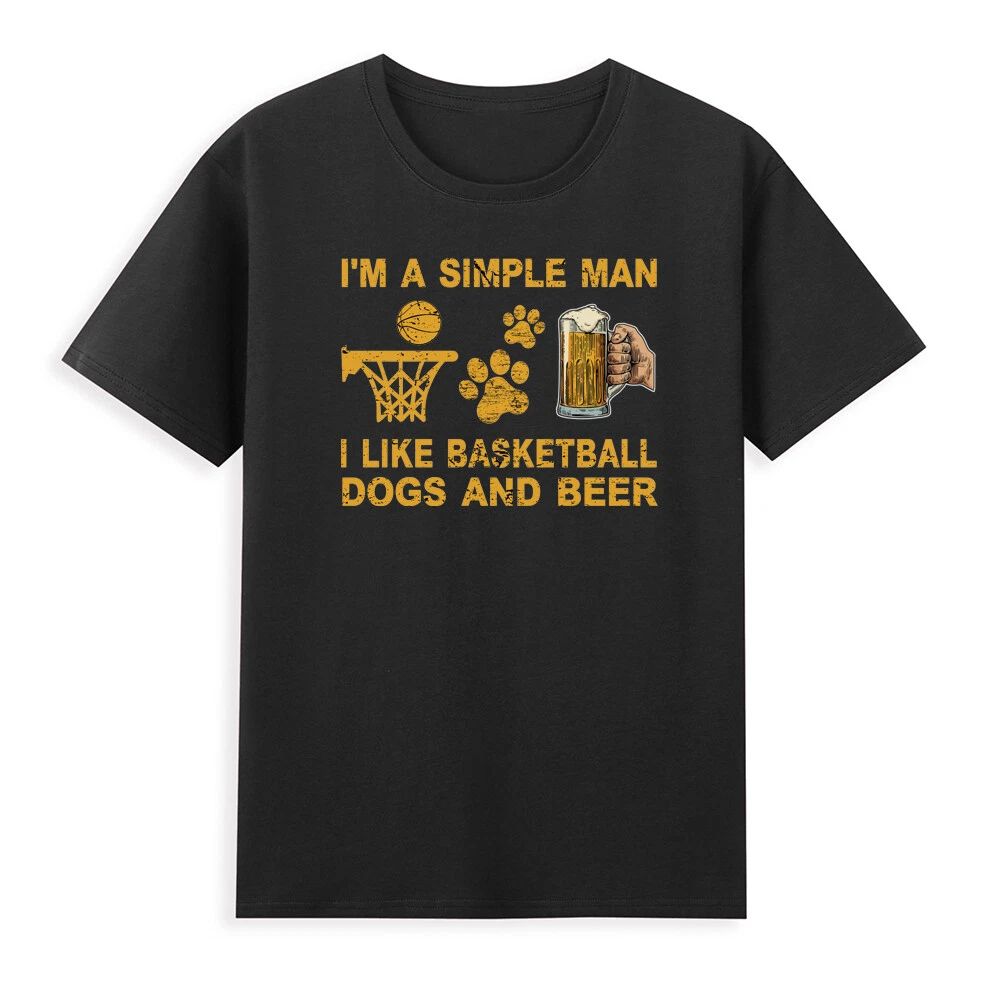 I'm A Simple Man I Like Basketball Dogs And Beer Vintage Men's Unisex