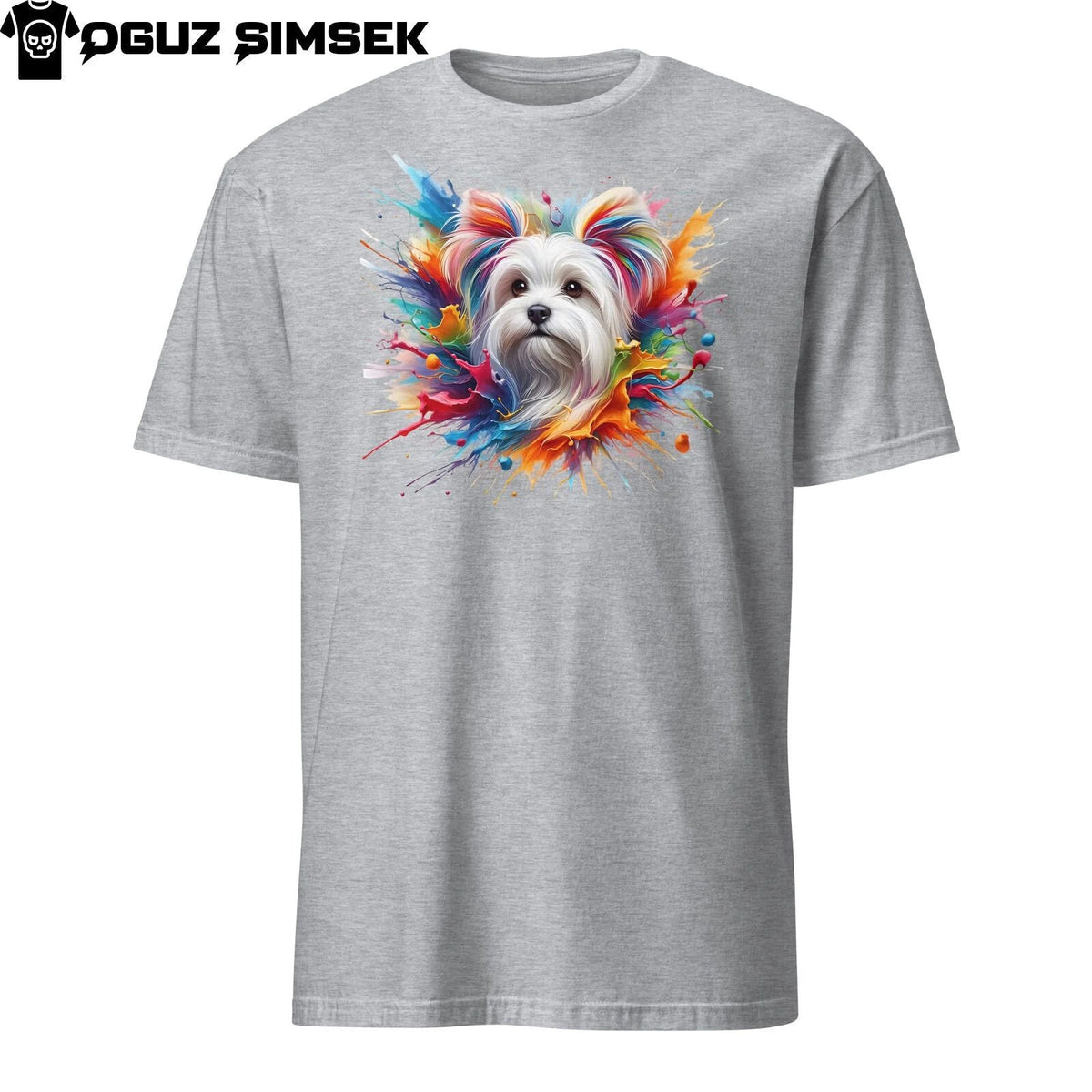 Colorful Maltese Dog Unisex Short-Sleeve - Vibrant Dog Lover Tee Unisex