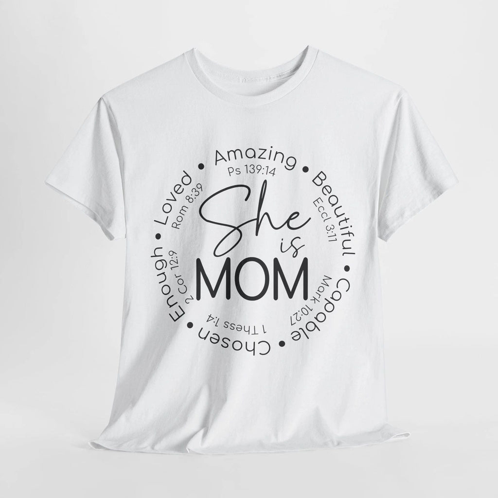 She Is Mom Circle Layout | Trendy Mother Tee | Cute Gift Idea for Moms Unisex