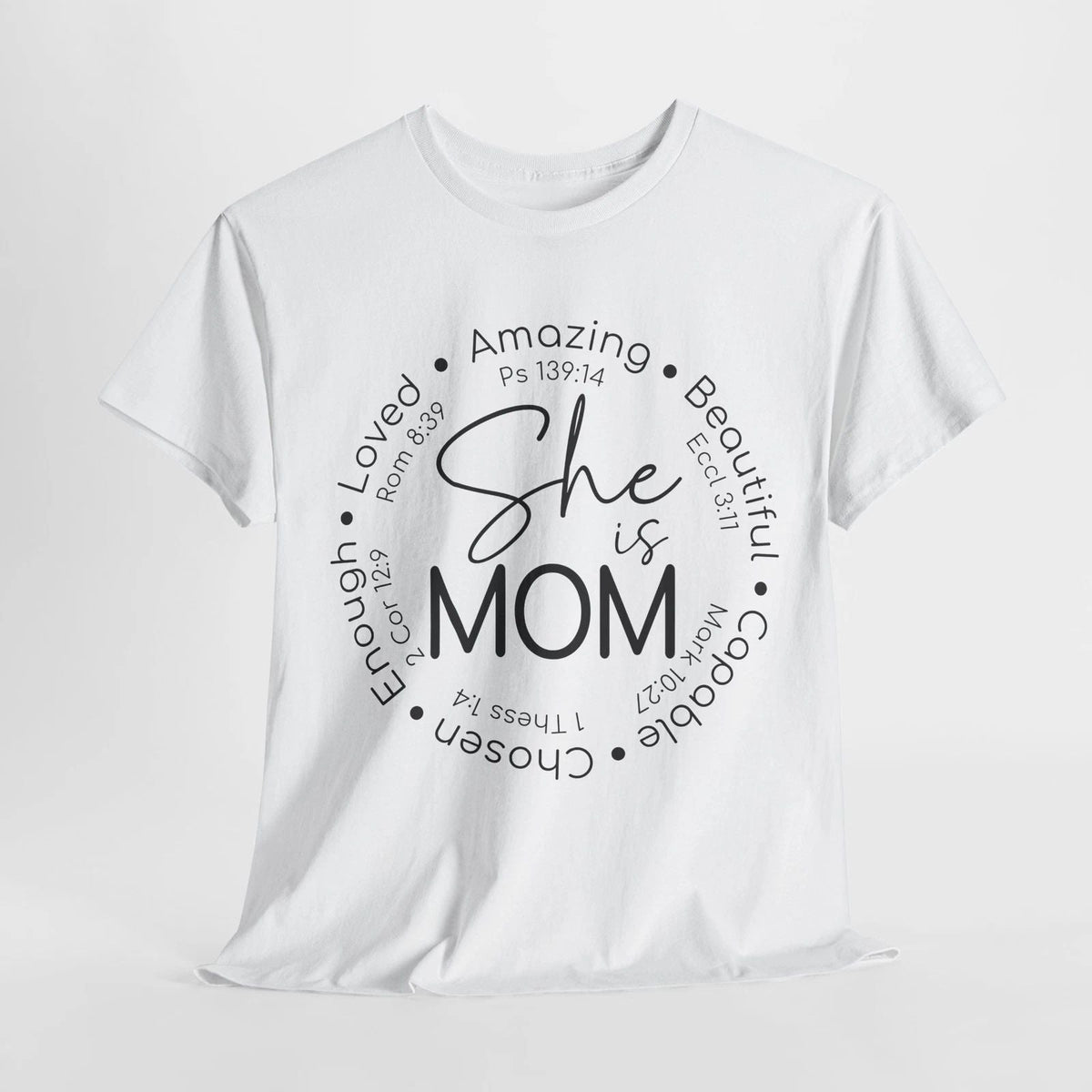 She Is Mom Circle Layout | Trendy Mother Tee | Cute Gift Idea for Moms Unisex