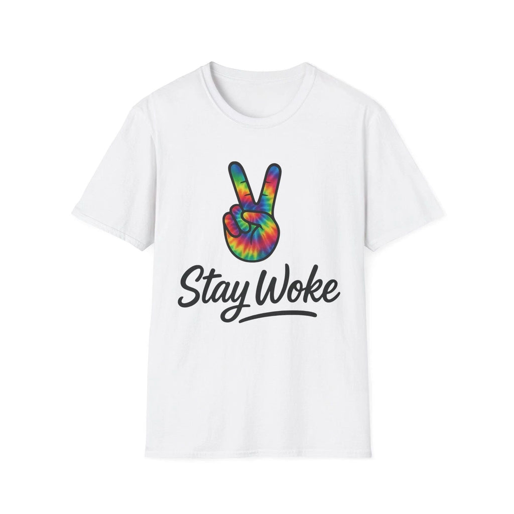 Stay Woke Tie-Dye , Unisex Trendy Tee, Positive Vibes Shirt, Gift [...] Unisex