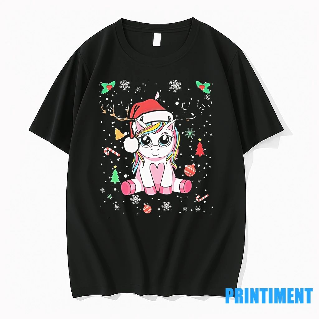 Reindeer Horn Unicorn Santa Hat Christmas Tshirts Sweater Unisex