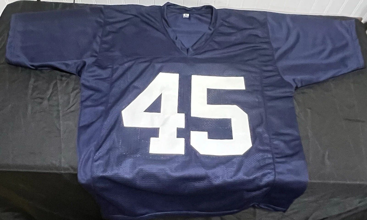 Rudy Ruettiger Signed Blue Custom Jersey ND Fighting Irish JSA Unisex