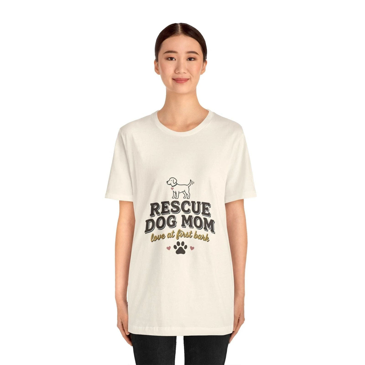 Rescue Dog Mom tee | Rescue Dog, paw print, dog lover shirt Unisex