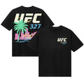 UFC 327 Miami Fight Night Black T Shirt Men MMA Event Graphic Tee Gift Sale Hot Unisex