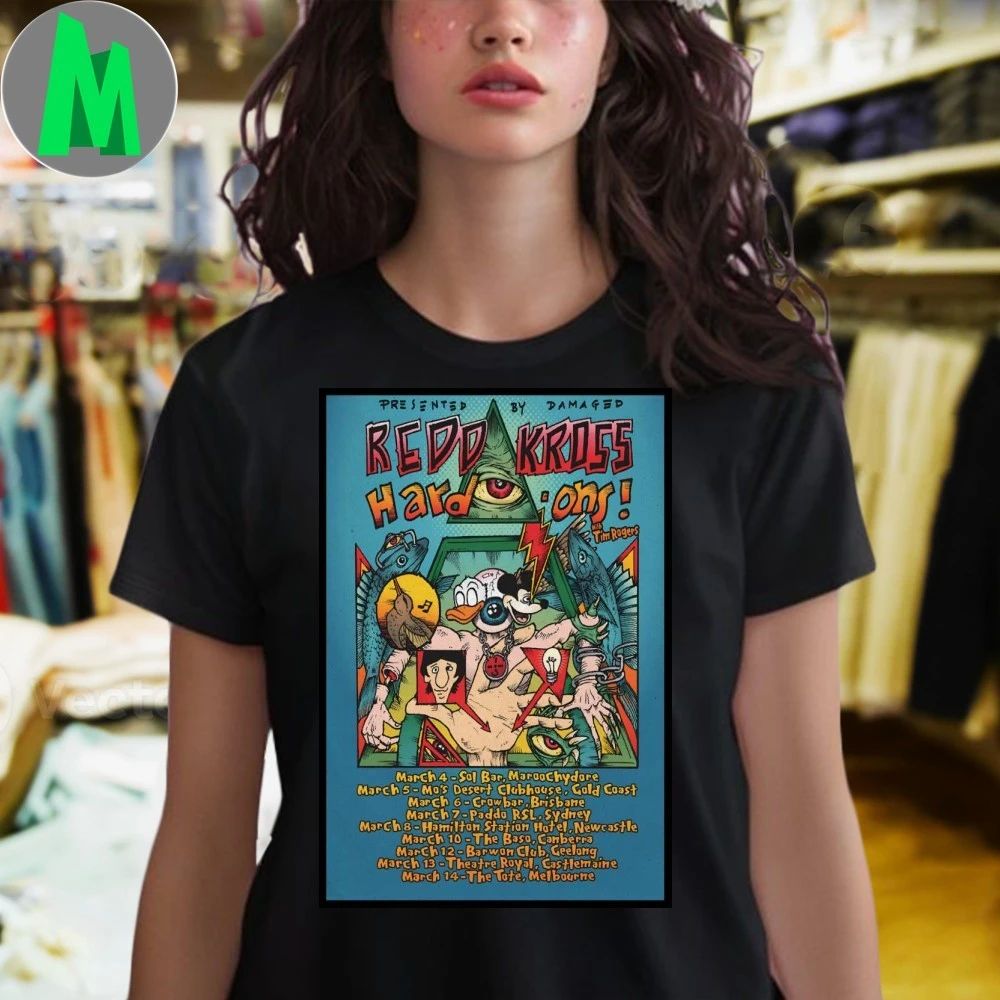 Redd Kross And Hard-Ons Poster Australian Co-Headline Tour 2026 Shirt Unisex