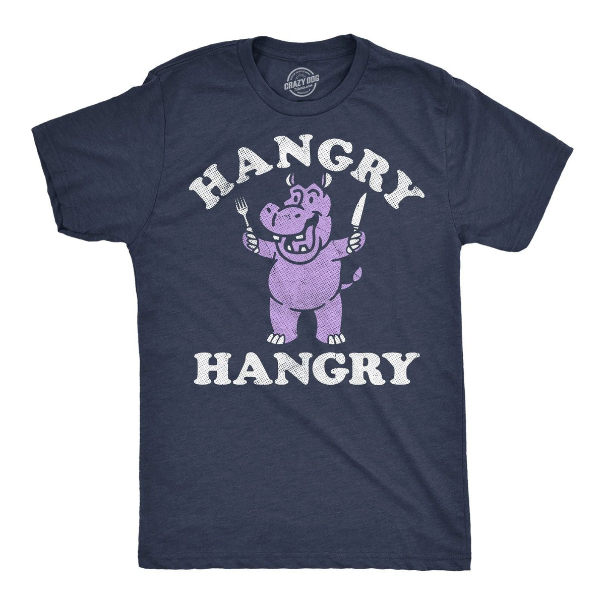 Mens Funny T Shirts Hangry Hangry Hippo Sarcastic Graphic Novelty Tee for Men Unisex