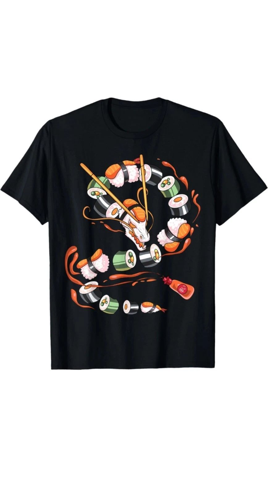 Sushi Dragon Roll Japanese Food Kawaii Dragon Anime Sushi Unisex