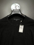 John Varvatos Luxury - Jacquard Crew - Organic Cotton - Black - Vtg 23 -$148 NWT Unisex