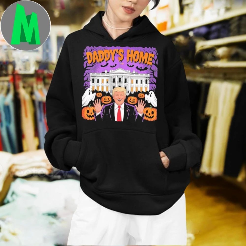 Funny Patriotic Halloween 2025 Daddys Home White House Usa Shirt Unisex