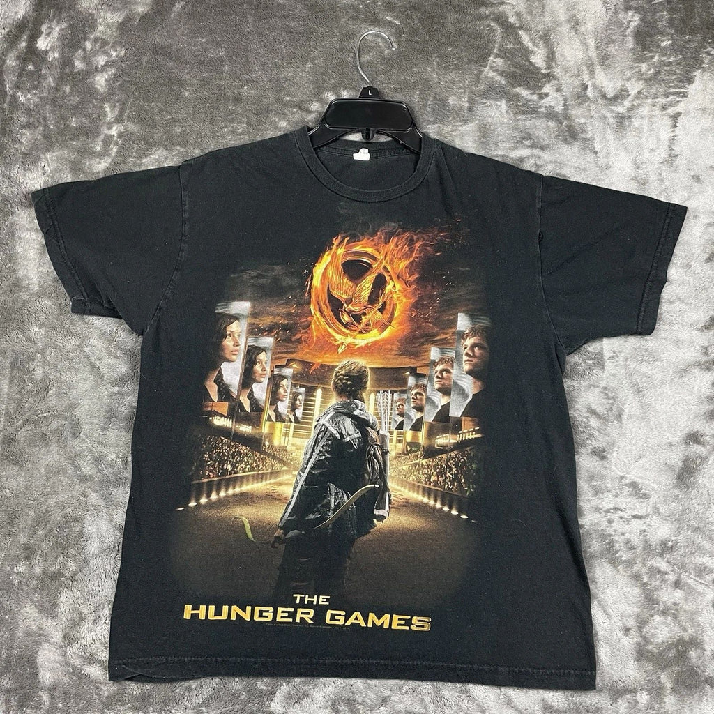 2012 The Hunger Games Movie Promo Graphic Tee Katniss Peeta MEDIUM Unisex