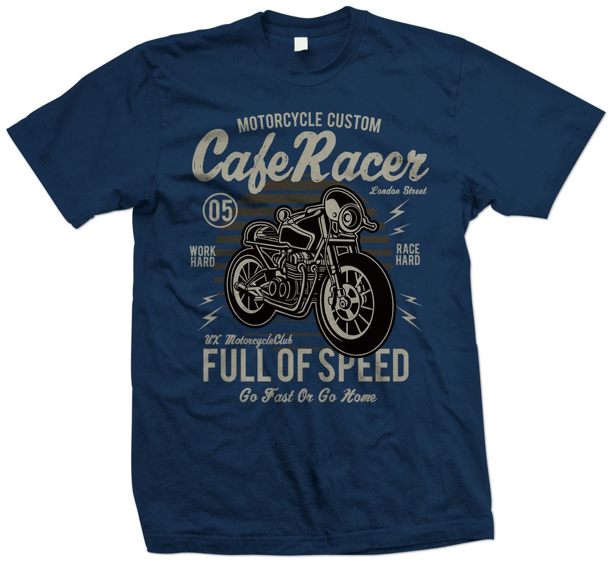 Cafe Racer Custom Motorcycle T Shirt - Go Fast or Go Home - Biker T Shirt Unisex