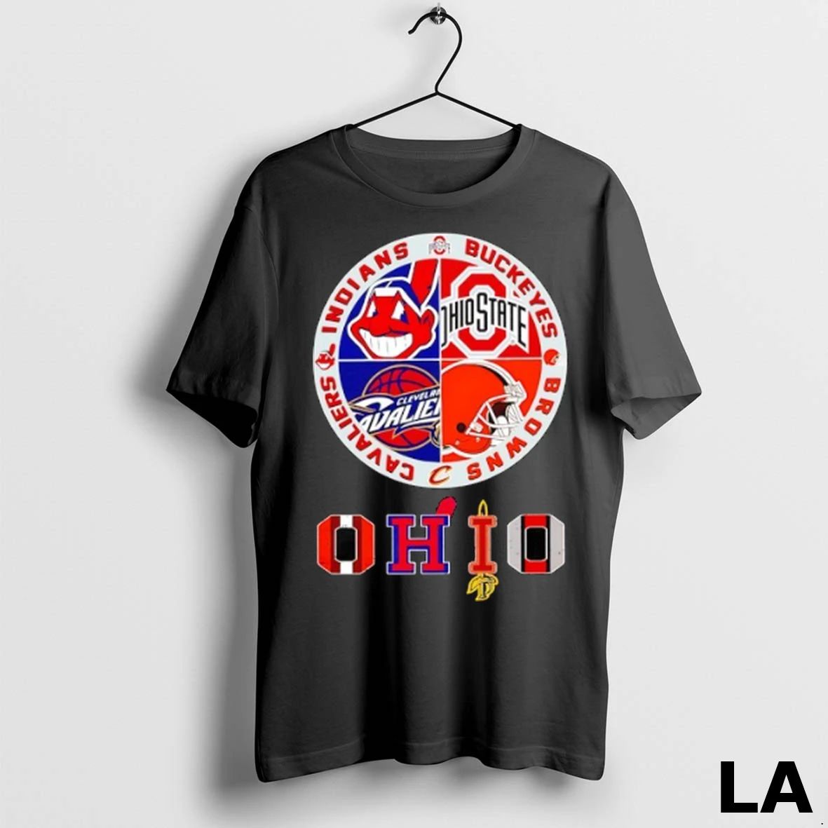 Original Ohio Sports Team Indians Buckeyes Browns And Cavaliers Circle Logo Unisex