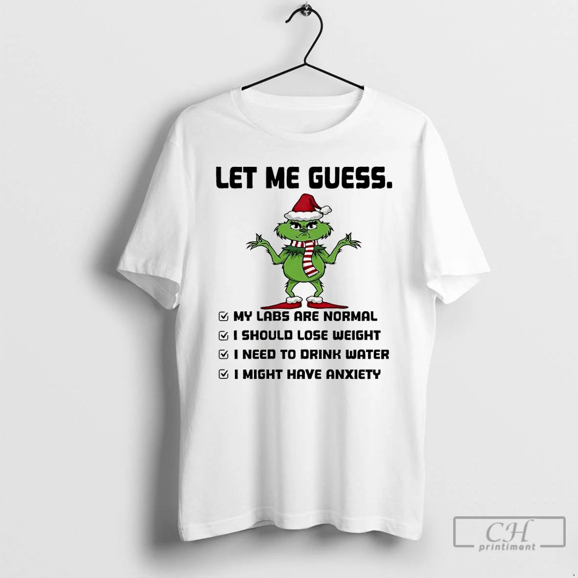 Premium Grinch Santa Hat Let Me Guess My Labs Are Normal I Should Lose Weight Unisex