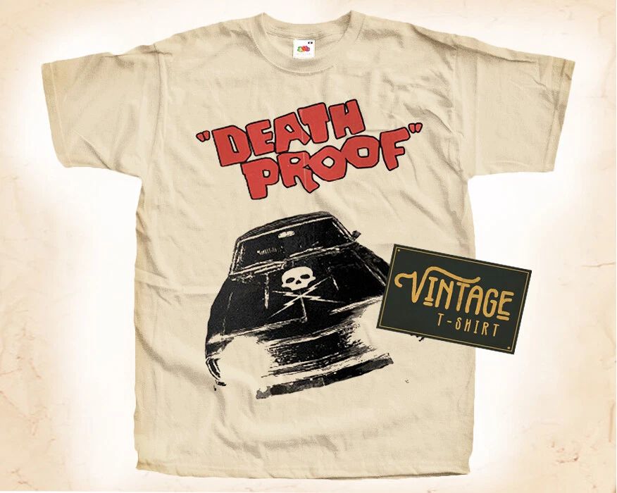 Death Proof Vintage T Shirt for Men NATURAL S-5XL Unisex