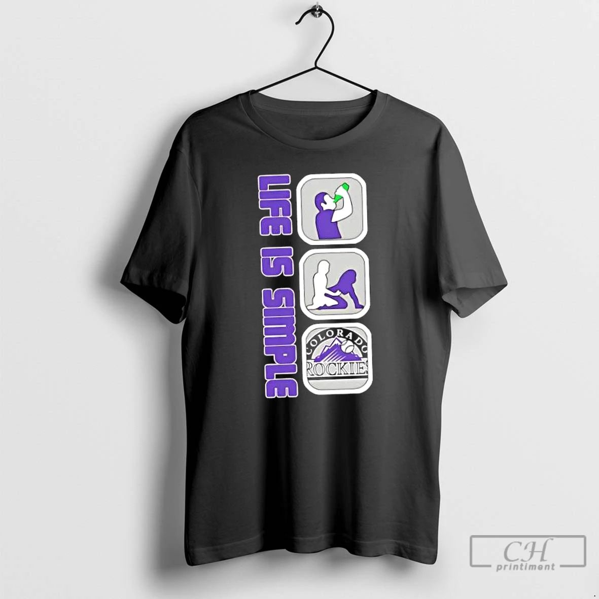 Classic Colorado Rockies Baseball Life Is Simple T Shirts Unisex