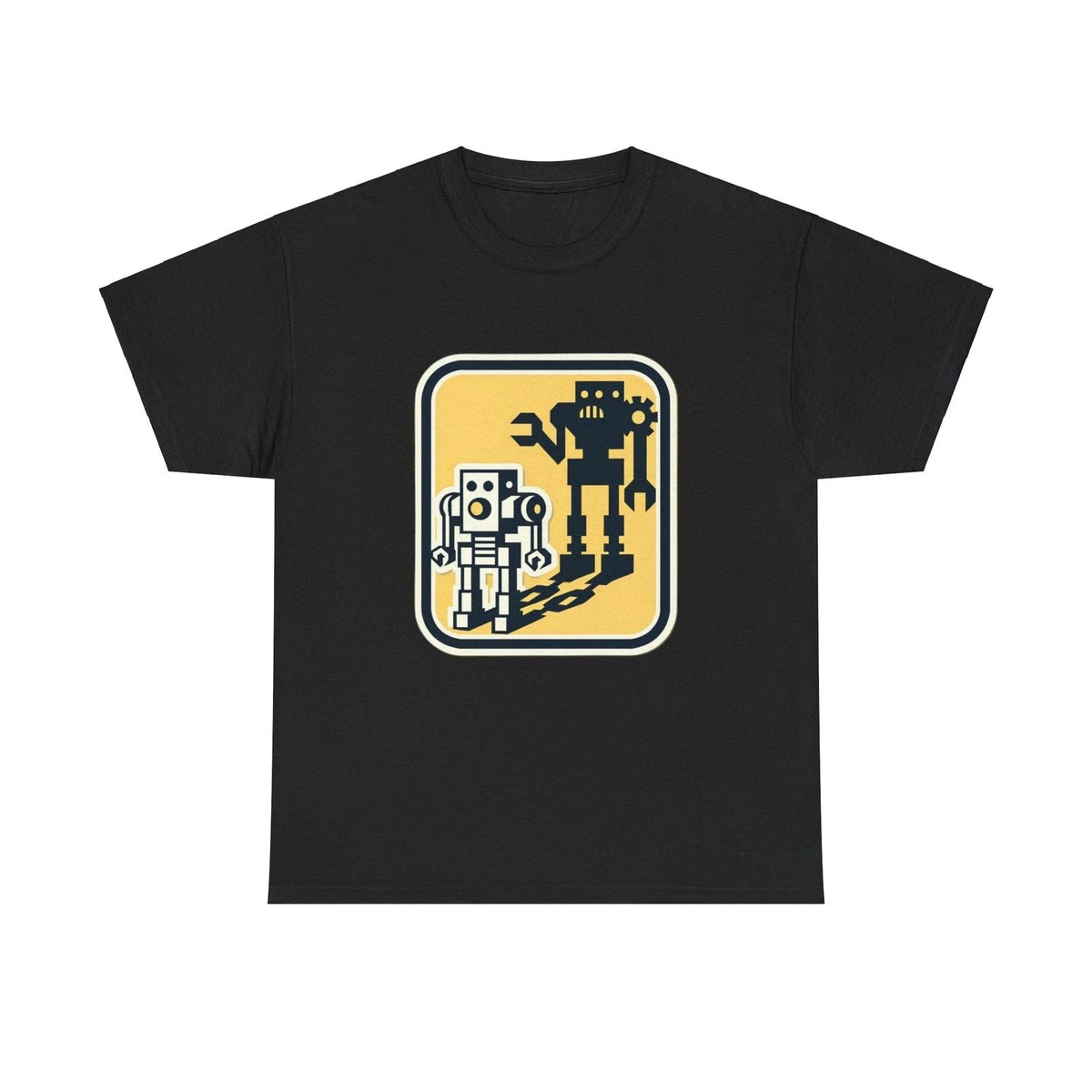 Unisex Adult T Shirt Retro Robot Design Graphic Tee Sci-Fi Geek Fashion Science Unisex