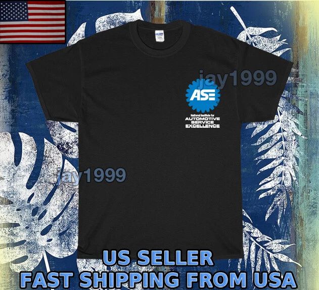 NEW SHIRT ASE AUTOMOTIVE SERVICE LOGO UNISEX FUNNY MEN'S SIZE S-5XL Unisex